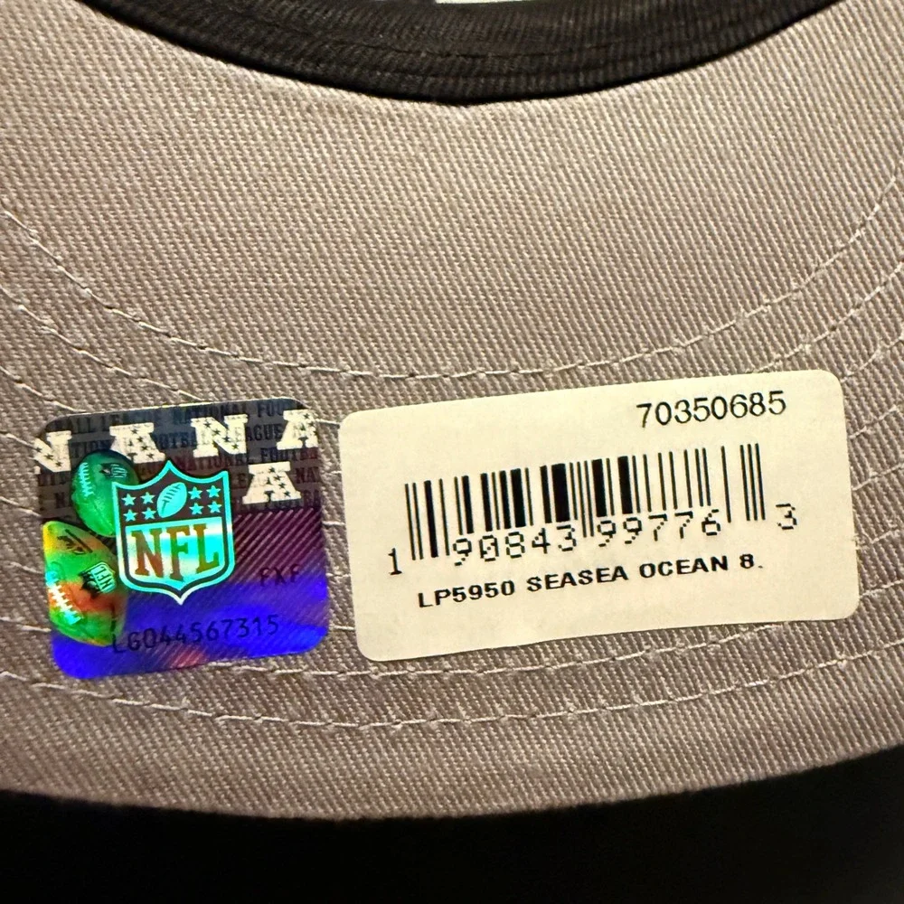 New Era Seattle Seahawks Hat Mens Size 8 Navy Blue New Low Profile 59FIFTY NFL